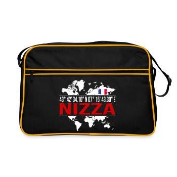 Nizza - Retro Tasche - Schwarz/Gold - Vorne