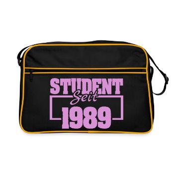 seit 1989 - Retro Tasche - Schwarz/Gold - Vorne