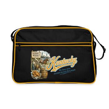 Kentucky Retro Vintage Bluegrass State Design - Retro Tasche - Schwarz/Gold - Vorne