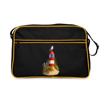 Strandmast 52 - Retro Tasche - Schwarz/Gold - Vorne