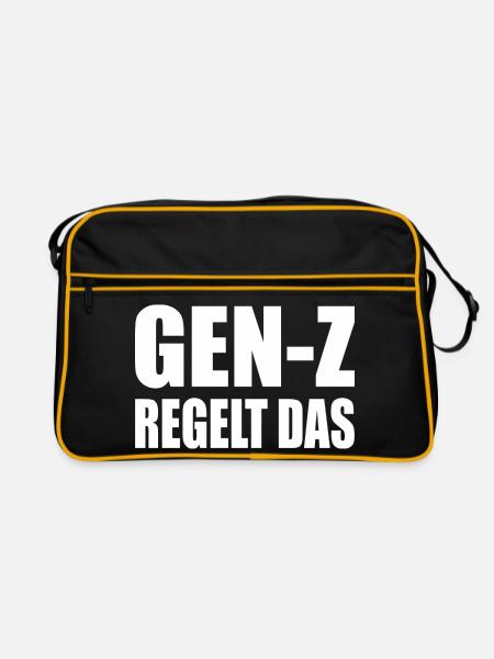 gen z regelt das - Retro Tasche - Schwarz/Gold