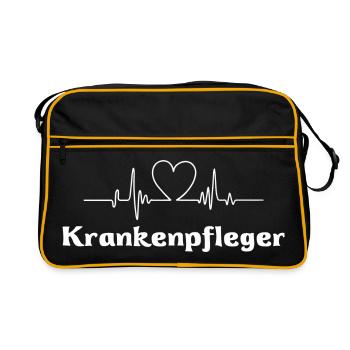 Krankenpfleger - Retro Tasche - Schwarz/Gold - Vorne