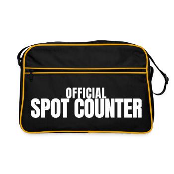 Dalmatiner Vierbeiner Flecken Punkte Dalmatinermam - Retro Tasche - Schwarz/Gold - Vorne