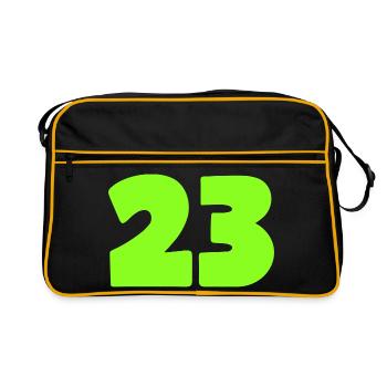 23 - Retro Tasche - Schwarz/Gold - Vorne