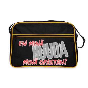 Ich SCHREIE nicht, ich führe! - Retro Tasche - Schwarz/Gold - Vorne