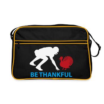 Sei dankbar, Harvest Silhouette - Retro Tasche - Schwarz/Gold - Vorne