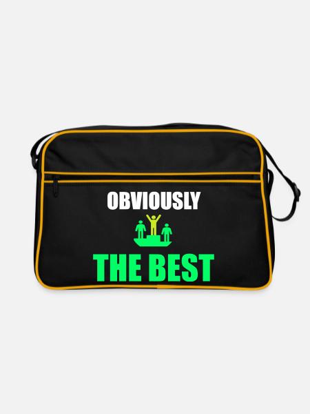 Offensichtlich das Beste - Retro Tasche - Schwarz/Gold