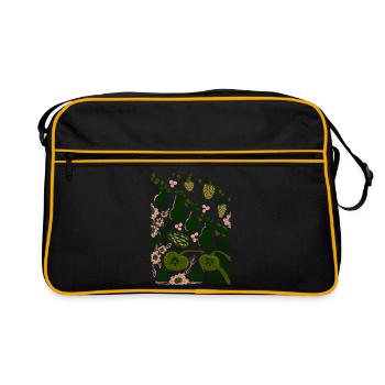 GRÜNES GEMÜSE - Retro Tasche - Schwarz/Gold - Vorne