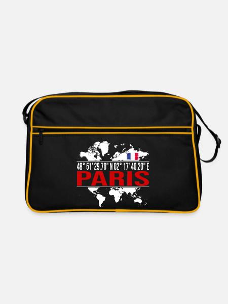 Paris - Retro Tasche - Schwarz/Gold