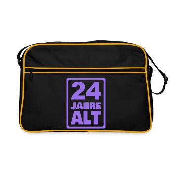 Alt 24 - Retro Tasche - Schwarz/Gold - Vorne