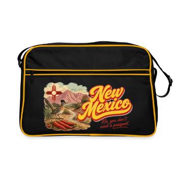 New Mexico Retro Vintage Enchantment Design - Retro Tasche - Schwarz/Gold - Vorne