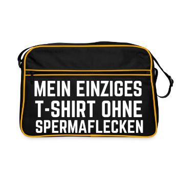 Mein einziges T-Shirt ohne Spermaflecken - Retro Tasche - Schwarz/Gold - Vorne