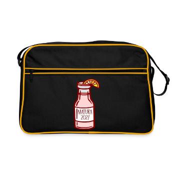 Abschlussparty Matura 2027, Österreich - Retro Tasche - Schwarz/Gold - Vorne