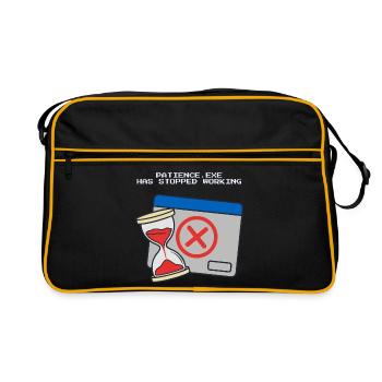 Patience.exe hat aufgehört, komisch zu funktionieren - Retro Tasche - Schwarz/Gold - Vorne