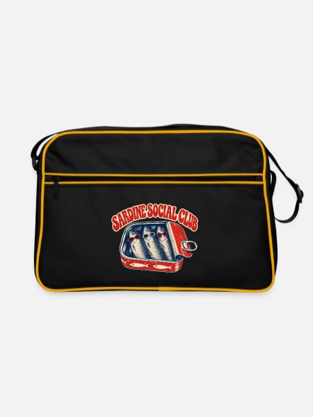 Sardine Social Club - Retro Tasche - Schwarz/Gold