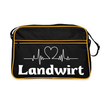 Landwirt - Retro Tasche - Schwarz/Gold - Vorne