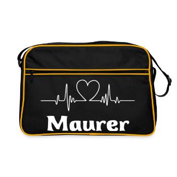Maurer - Retro Tasche - Schwarz/Gold - Vorne