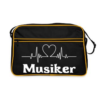 Musiker - Retro Tasche - Schwarz/Gold - Vorne