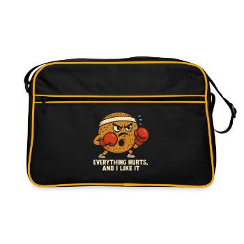 Everything hurts, and I like it - Retro Tasche - Schwarz/Gold - Vorne