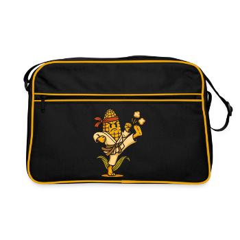 Karate Corn - Retro Tasche - Schwarz/Gold - Vorne
