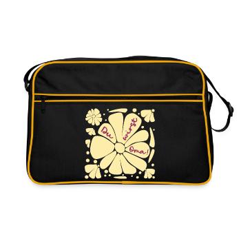 Du wirst Oma, Baby - Retro Tasche - Schwarz/Gold - Vorne