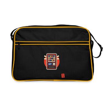 Japanischer Getränkeautomat Jidohanbaiki - Retro Tasche - Schwarz/Gold - Vorne