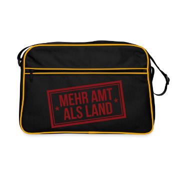 Amtsschimmel Stempel Mehr Amt als Land - Retro Tasche - Schwarz/Gold - Vorne