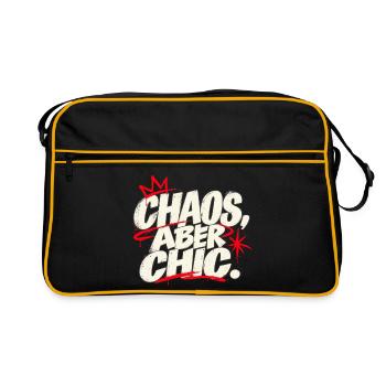 Chaos Aber Chic Graffiti-Statement - Retro Tasche - Schwarz/Gold - Vorne