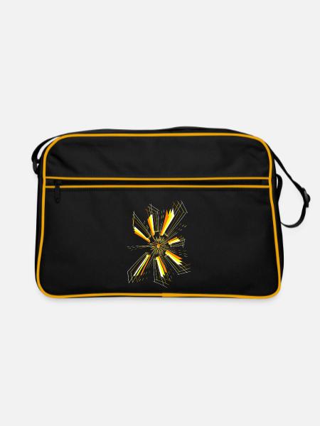 Das Rad des Schicksals - Retro Tasche - Schwarz/Gold