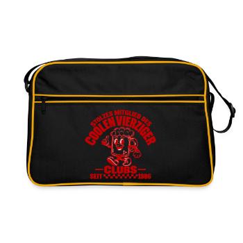 40er Club 1986 – Stolzer Jahrgang - Retro Tasche - Schwarz/Gold - Vorne