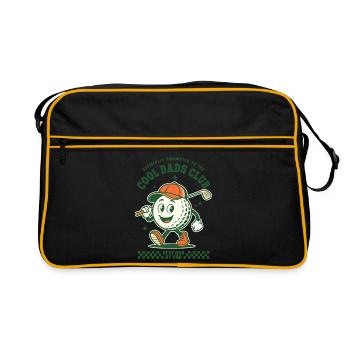 Bestes Golf-Dad-Duo - Retro Tasche - Schwarz/Gold - Vorne