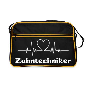 Zahntechniker - Retro Tasche - Schwarz/Gold - Vorne