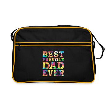 Frengle Hund - Retro Tasche - Schwarz/Gold - Vorne