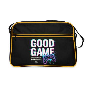 Neon Retro Game Graffiti - Retro Tasche - Schwarz/Gold - Vorne