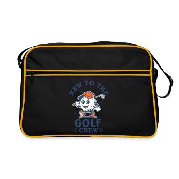 Golf Crew Baby - Retro Tasche - Schwarz/Gold - Vorne