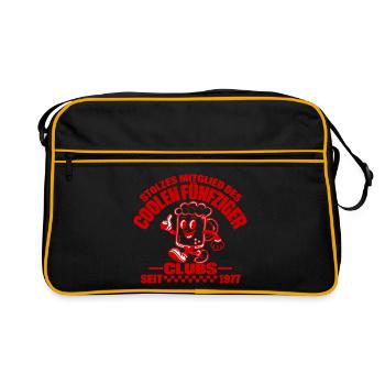 50er Club 1977 – Stolzer Jahrgang - Retro Tasche - Schwarz/Gold - Vorne