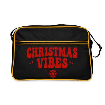 Weihnachtsatmosphäre - Retro Tasche - Schwarz/Gold - Vorne