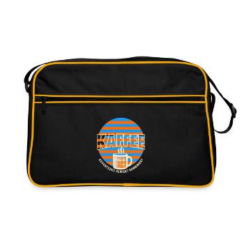 Kaffee und Adventszeit perfekt kombiniert - Retro Tasche - Schwarz/Gold - Vorne