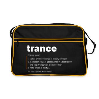 Trance Definition - Not A Phase - Retro Tasche - Schwarz/Gold - Vorne