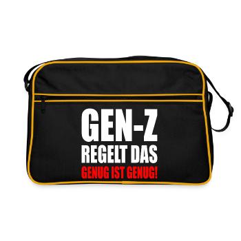 gen z regelt das - Retro Tasche - Schwarz/Gold - Vorne