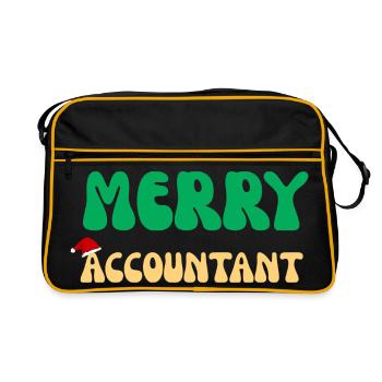 Frohe Buchhalter-Weihnachtspullover CPA-Bürogeschenk - Retro Tasche - Schwarz/Gold - Vorne