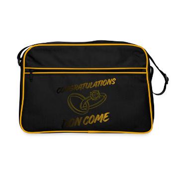 congratulations - Retro Tasche - Schwarz/Gold - Vorne