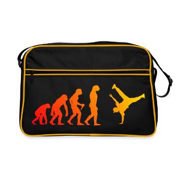 Geschenkidee für einen Hip-Hop-Tänzer mit B-Boying - Retro Tasche - Schwarz/Gold - Vorne