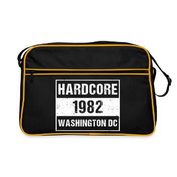 Hardcore 1982 Washington DC Logo - Retro Tasche - Schwarz/Gold - Vorne