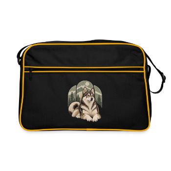 Laika - Retro Tasche - Schwarz/Gold - Vorne