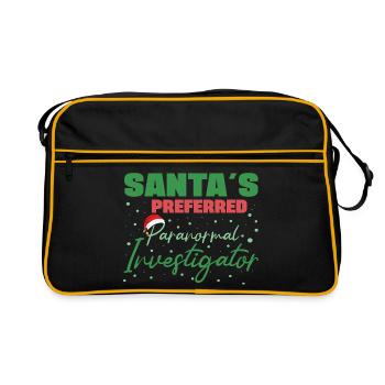 Santa`s Preferred Paranormal Ghost Hunter Gifts - Retro Tasche - Schwarz/Gold - Vorne
