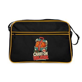 Basketball-Weihnachtshandgepäck-Verstoß Lustig - Retro Tasche - Schwarz/Gold - Vorne