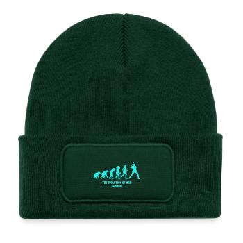 Evolution man baseball - Kinder Recycelter Patch Beanie - Flaschengrün - Vorne