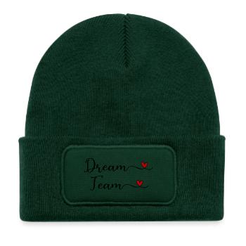 Dream Team - Kids' Recycled Patch Beanie - bottle green - Front