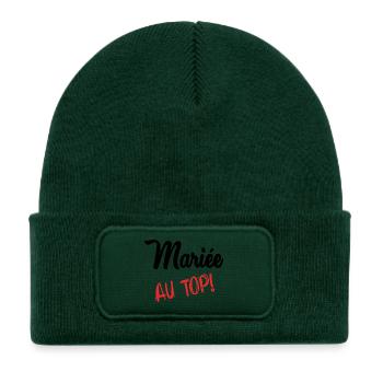BRIDE-TO-BE - Kids' Recycled Patch Beanie - bottle green - Front